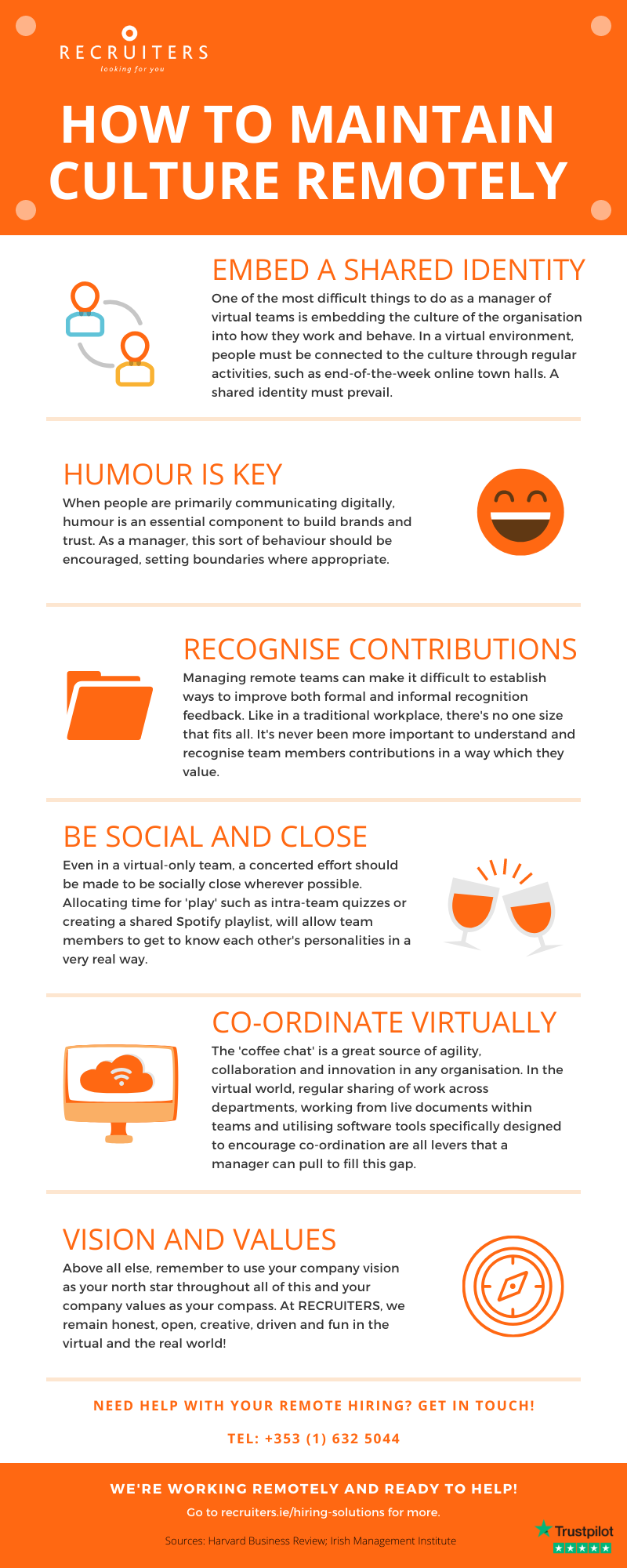Infographic: How to maintain company culture remotely