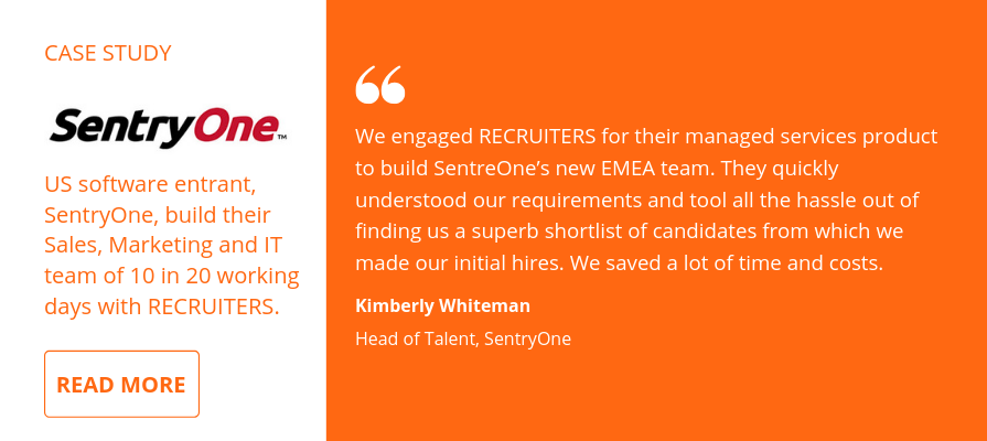 SentryOne's recruitment Success with RECRUITERS